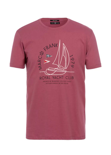T-shirt manches courtes, thème nautique Rose Fonce