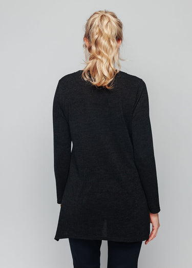 Tunique graphique avec collier fantaisie Noir/Noisette