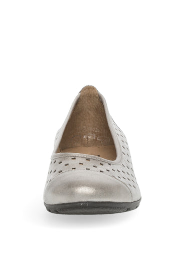 Ballerines cuir ajouré, antidérapantes Bronze