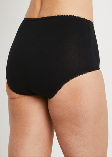 Culotte taille haute dentelle - lot de 3 Noir Lot 3