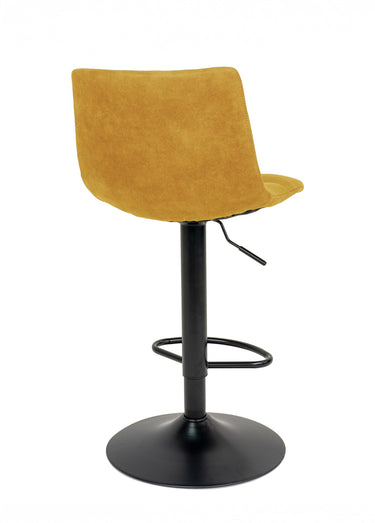 Chaises de bar matelassées en velours 1J Jaune Moutarde