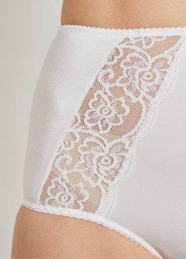 Culotte enveloppante dentelle Blanc