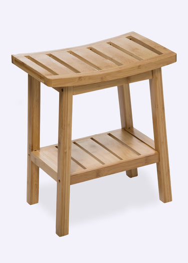Tabouret de salle de bain en bambou Bambou