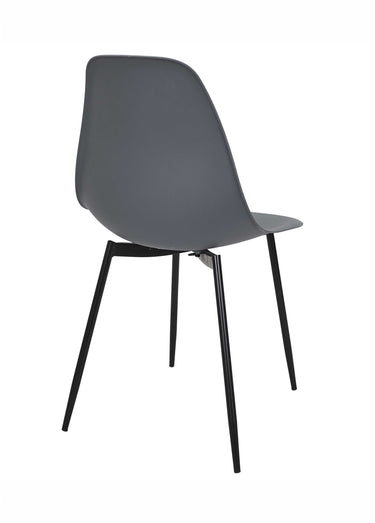 Set 6 Chaises forme coque GUSTAV Gris