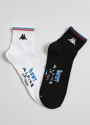 Lot de 2 Chaussettes basses licence Alpine® Noir / Blanc