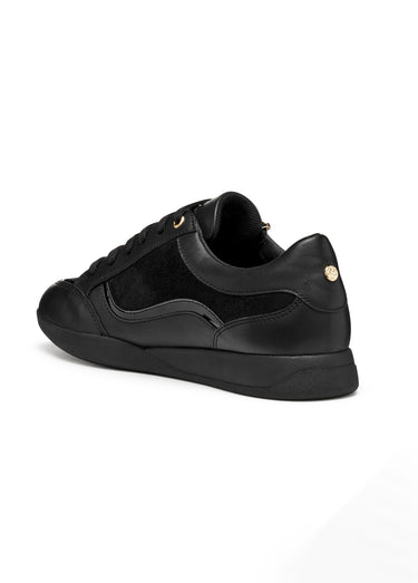 Baskets multimatières lacets et zip Noir