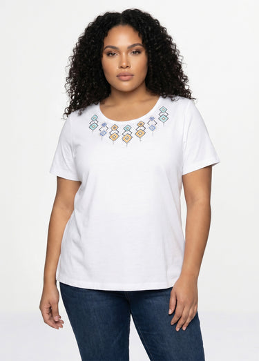 T-shirt long manches courtes Blanc