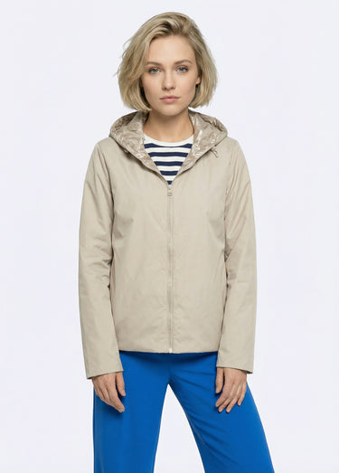 Coupe vent déperlant réversible, court Beige Dore