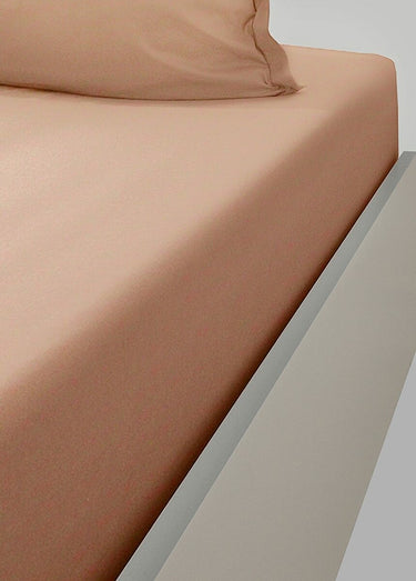 Drap housse flanelle, coins élastiqués Peche