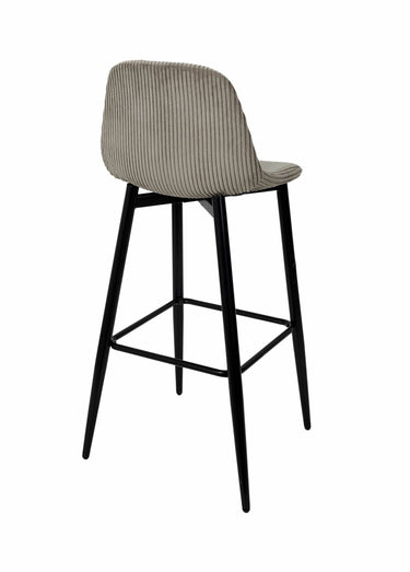 Chaises hautes de bar, velours cotelé 1T Taupe