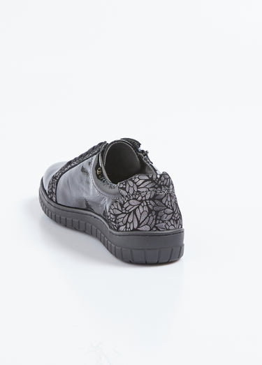 Baskets largeur confort lacées et zippées Noir