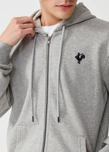 Sweat molletonné zippé à capuche Gris