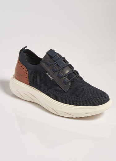 Baskets sporty en mesh, détails chic Marine