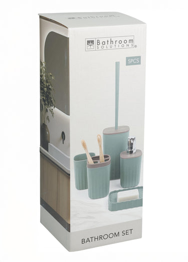Set de salle de bain mat, 5 pièces Sauge
