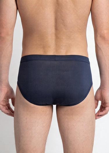 Slip ouvert taille haute, lot de 2 Marine