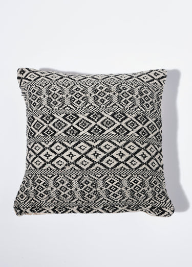 Housse de coussin tissée 40x40cm, Kilim Beige/Noir