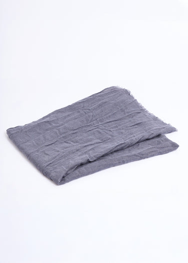 Foulard type chèche avec petites franges Bleu