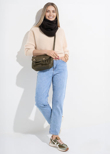 Tour de cou snood en maille mousseuse Noir