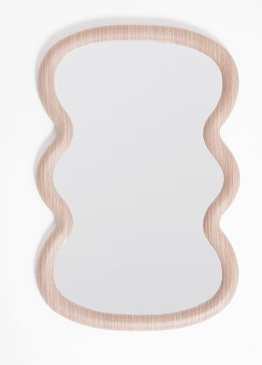 Miroir bois forme organique Beige 1