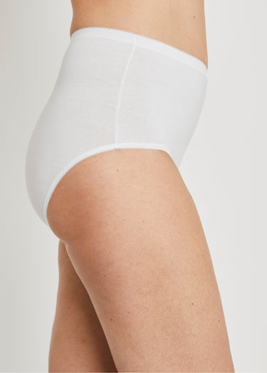 Culotte taille haute bi-extensible - lot de 4 Blanc Lot4