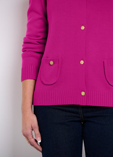 Gilet cardigan court boutonné Parme