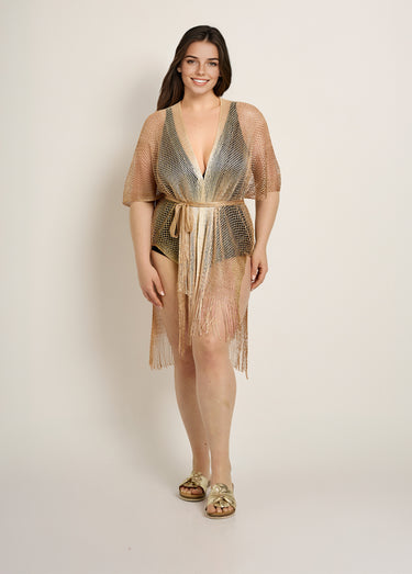 Robe de plage en maille multicolore Dore