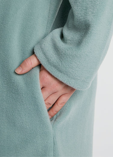 Peignoir robe de chambre polaire uni Vert