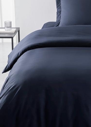 Housse de couette coton uni Navy