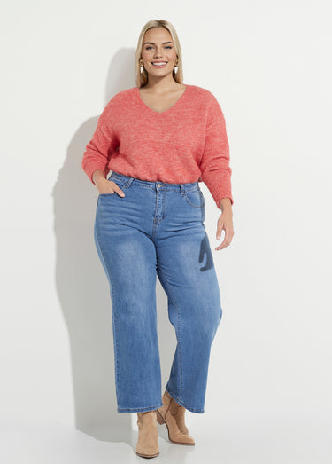 Jean 5 poches extensible coupe large Bleach