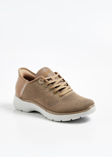 Baskets confort en mesh avec lacets Beige
