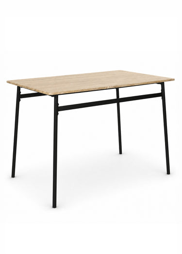 Table à manger esprit industriel LOKA Marron/Noir