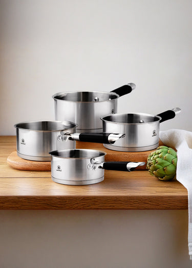 Set 4 casseroles induction 14/16/18/20cm Gris