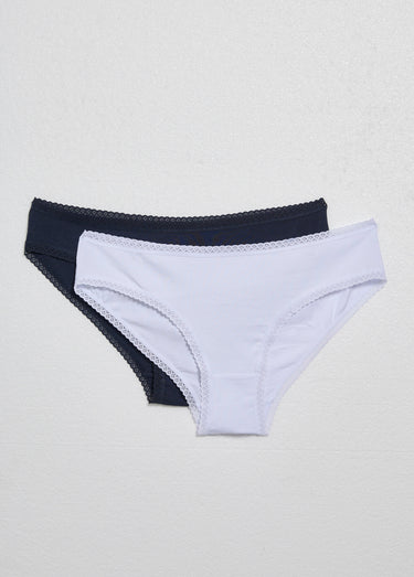 Culottes assorties en coton stretch Assortis Bleu Marine