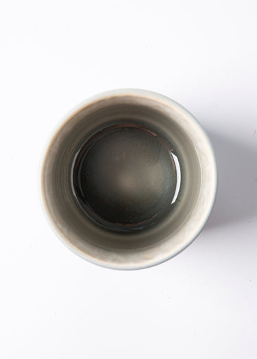 Set 4 tasses grès émaillé, moyen Bleu / Gris