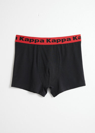 Boxers foncés ceinture colorée logo Noir
