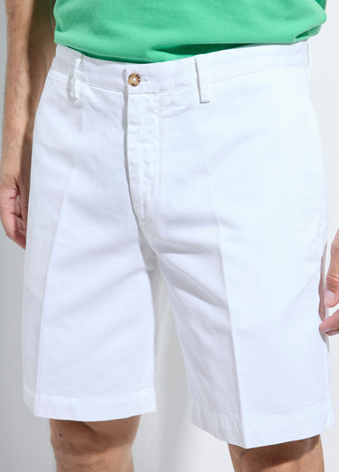 Bermuda chic en twill de coton Blanc