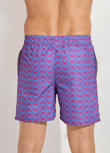Short de bain imprimé fantaisie crabe Imp Bordeaux