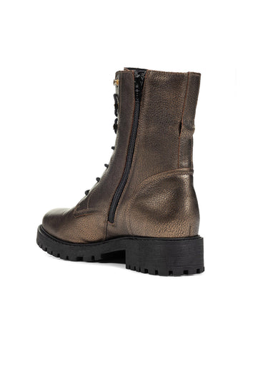 Boots montantes à lacets semelle crantée Bronze