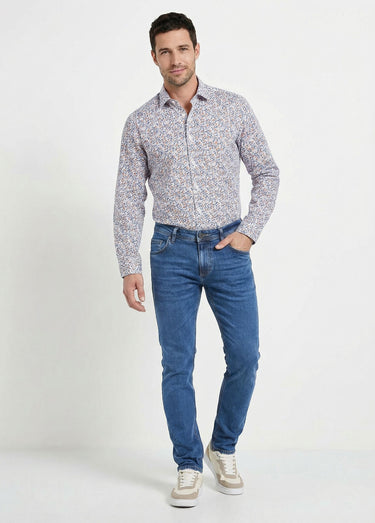Jean droit 5 poches denim stretch Denim