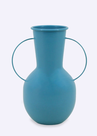 Vase décoratif stylisé avec anses Bleu