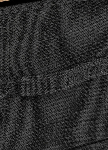 Meuble haut avec 5 tiroirs tissu Noir gris bois