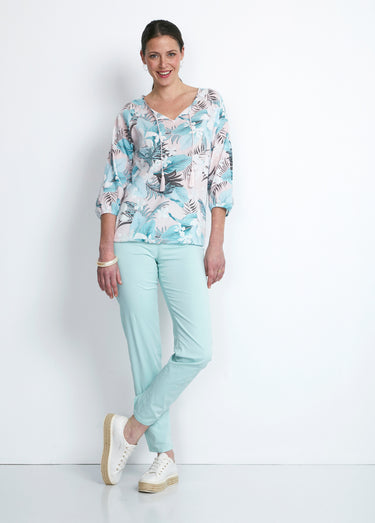 Tunique manches 3/4 voile Imprime/Rose