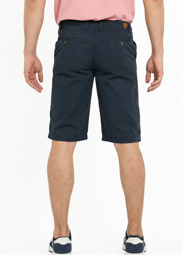 Bermuda pur coton, style chino Bleu Marine