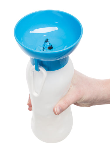 Gourde avec gamelle pour animaux Bleu
