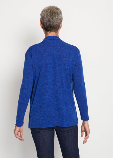 T-shirt tunique 2 en 1 strass manches longues Bleu