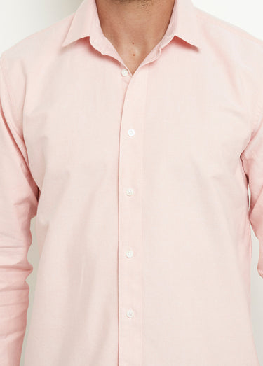 Chemise classique en oxford col boutonné Orange