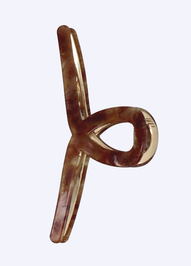 Pince à cheveux, forme nœud Marron