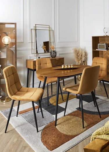 Set 4 Chaises MATEO Jaune Moutarde