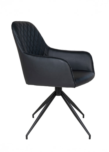 Fauteuil pivotant en simili cuir 3N Noir