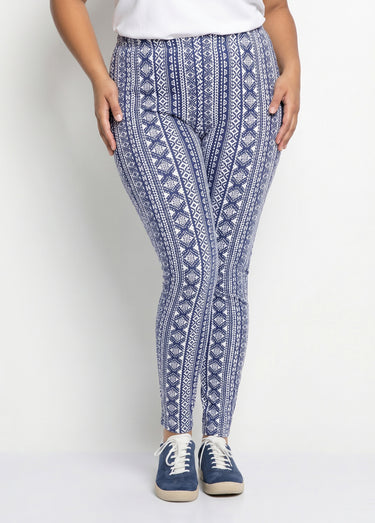 Legging imprimé taille élastiquée Rayures